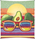 Mexican Style Cinco De Mayo Sunglasses Avocados Stable Beach Tent UPF50+ Protection Waterproof Large Sun Shelter Includes Sand Shovel Sandbags Stability Poles for Camping Picnics Backyard