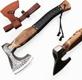 17.5 Handmade Viking Axe - Ideal for Collectors &amp Enthusiasts | Authentic Artisan-Crafted | Medieval Styled Axe with Durable and Robust High Carbon Steel