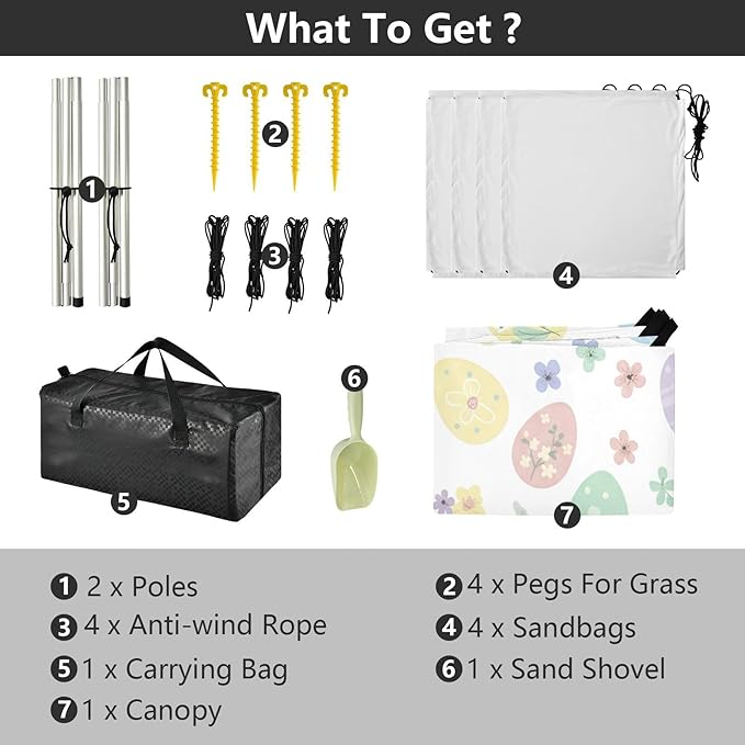 xigua Easter Egg Beach Tent Sun Shelter with Carrying Bag - Silver Coated Oxford Fabric Beach Canopy for Beach Camping Fishing - Includes Windproof Ropes Sandbags &amp Stakes