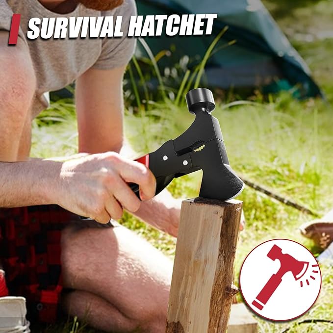 15 in 1 Multitool Axe Hatchet Valentines Day Gifts for Him Adults Camping Accessories Survival Gear Multi Tool for Camping Hiking Survival Cool Gadgets Gifts for Men Husband Boyfriends