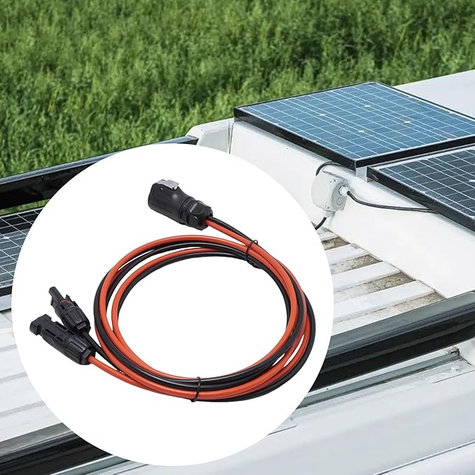 10AWG 2 Pin Power Industrial Circular Connector Replacement for Furrion Solar Plug Suitable for RV Solar Ports and Solar Panel Suitcases