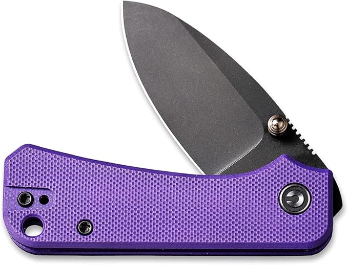 CIVIVI Baby Banter Pocket Folding Knife for EDC 2.34 Blade Small Knife with Titanium Thumb Stud Opener (Purple)