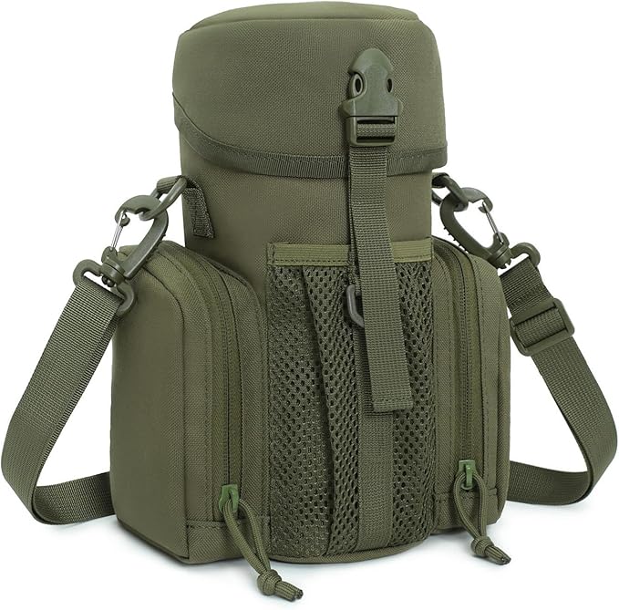 Large Tactical Molle Water Bottles Bag Pouch with Strap Water Bottle Carrier Bag Molle Tactical Pouches for Backpack
