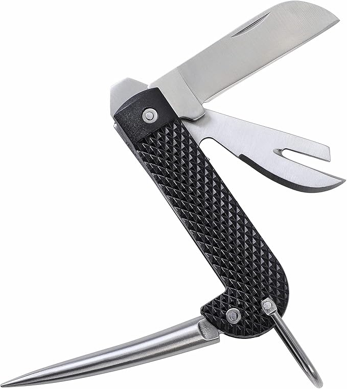 DULEES Marlin Spike Rigging Knife Multi-Function Sailing Knife Sailor Knife Suitable for Camping Boating Fishing or Sailing Gear Boat Knife Knotters Tools