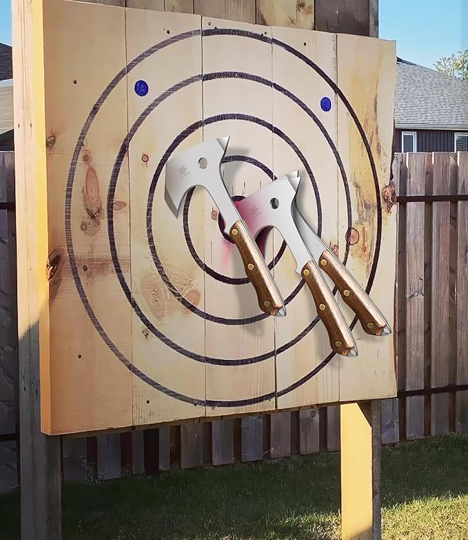 Throwing Axes- 6 Pack 10.2 Tomahawk Axe Full Tang with Sheath Stainless Steel Throwing Hatchet Great for Recreation and Competition