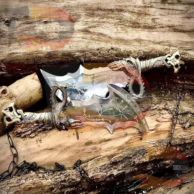 Custom Handmade Cosplay Prop Medieval AxeChaos Blade SwordsThe War Game Props Cosplay Display