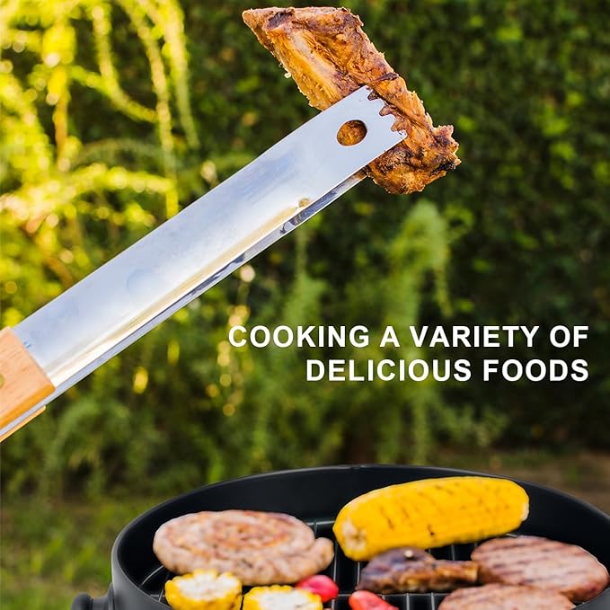 Charcoal BBQ Smoker 16 Inch Heavy Duty Grill with 2 Cooking Area and Thermometer 4 In 1 Vertical Smokers Grill for Outdoor Camping Backyard Picnic Party