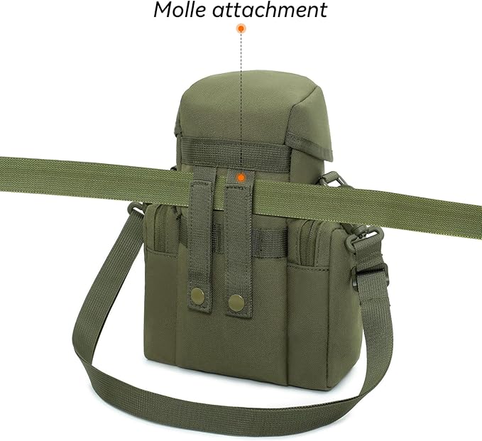 Large Tactical Molle Water Bottles Bag Pouch with Strap Water Bottle Carrier Bag Molle Tactical Pouches for Backpack