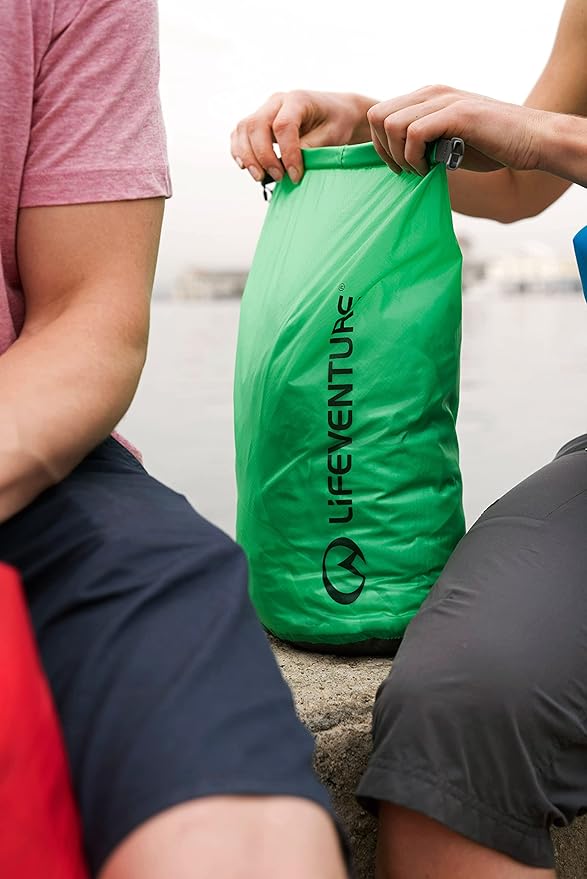 Lifeventure Ultralight Dry Bag Siliconized Rip-Stop Fabric with Fully Taped Seams Lightweight Waterproof Dry Sack for Kayaking Camping Hiking Traveling Boating Water Sports
