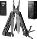 Multitool 16-in-1 Stainless Steel Multi Tool Pliers with Adjustable Hex Wrench Damascus Pocket Knife Nylon Sheath for Survival Camping and Hunting Hiking Simple Repair