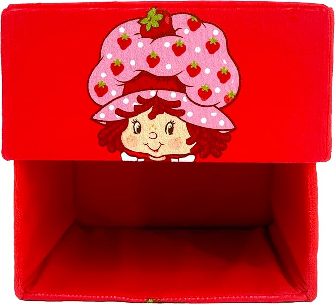 Happy Nappers Strawberry Shortcake: Storable 10 Box - Red Character Themed Bin Fabric Storage Container Opening Top Lid Holds Toys-Books-Games &amp More Licensed