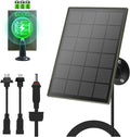6000 mAh Solar Panel for Security Camera 3W Build in Battery 5V Micro USB &amp USB-C &amp DC3.5mm Port for Stick Up and Outdoor Battery Camera Waterproof Adjustable Panel Mount 9.8ft Cable