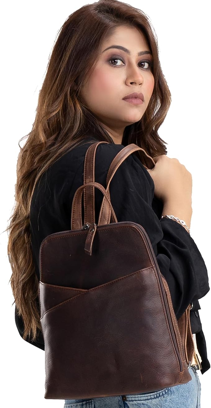 Lady Conceal Concealed Carry Purse -Jayden Backpack Brown