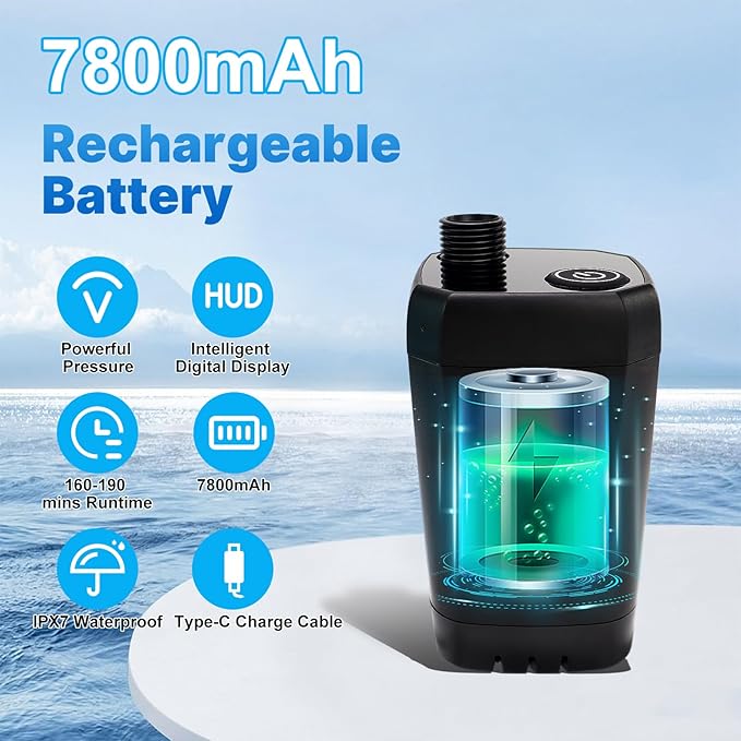 Portable Shower for Camping Shower 7800mAh Rechargeable Shower Pump Filtered Shower Head &amp 20L Foldable Bucket Outdoor Shower for Camping Hiking Washing Pet Bath