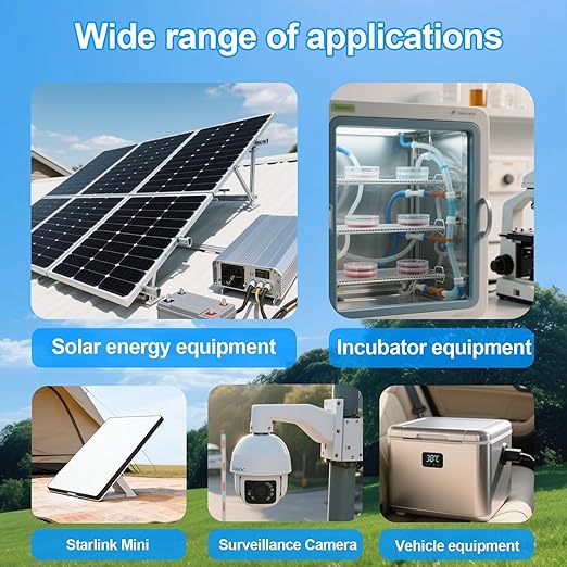 DC Automatic Transfer Switch 5-60V 5A Dual Power Backup Selector 0.007s Fast Switching Solar/Battery/Starlink Mini/Router/CCTV DC ATS with Reverse &amp Overload Protection