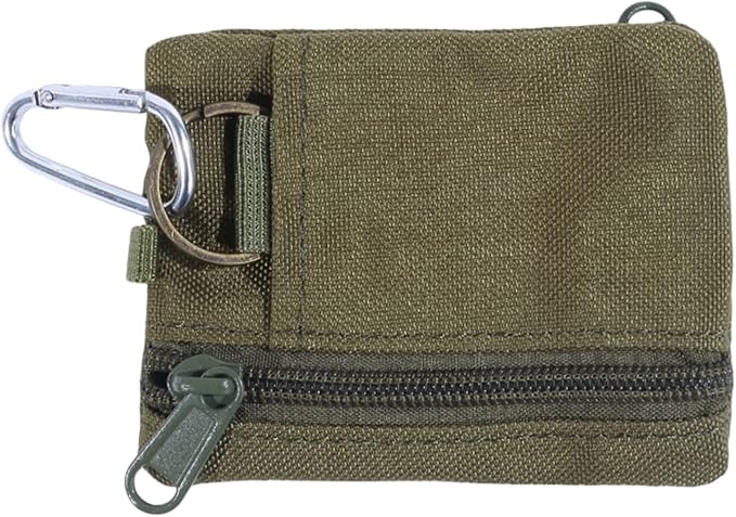 BYERZ Tactical Wallet EDC Molle Pouch Portable Key Card Case Outdoor Sports Coin Purse Hunting Bag Zipper Pack Multifunctional Bag New (Size : Green)