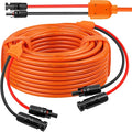 Solar Panel Extension Cable 40FT - MOOKEERF 10AWG+14AWG Solar Wire with Female &amp Male IP68 Waterproof Connector for RV Photovoltaic Systems Home Boat Solar Panels Car