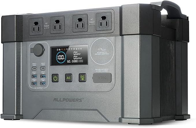 ALLPOWERS S2000 PRO 2400W(4000W peak)/1451Wh portable power station4x2400W AC Outletssolar generatorMPPT 1000W MaxUPS&lt15mselectric generator for Home BackupRVCamping or Outdoor Use