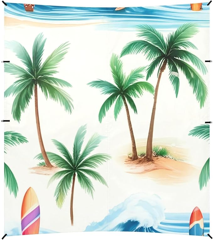 Beach Canopy with Windproof Ropes &amp Sandbags Beach Tent Sun Shade Sun Shelter for Camping Trips Fishing Backyard Fun or Picnics Beach