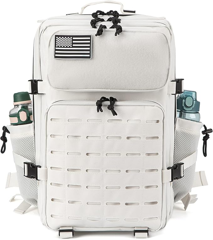 QT&ampQY 25L/45L Military Tactical Backpack For Men Molle Daypack 3 Day Bug Out Bag Hiking Rucksack With Bottle Holder