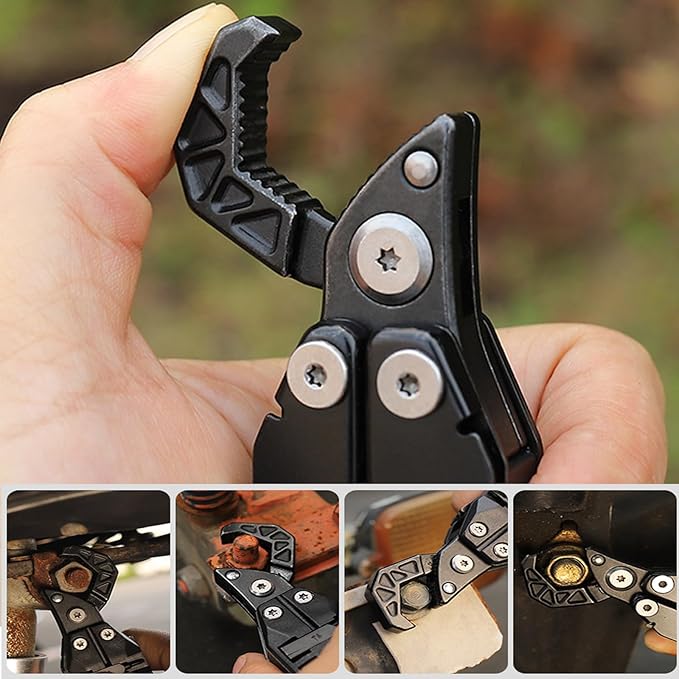 Caressolove Multitool Wrench 16-in-1 420 Steel Multi Tool Folding Knife with Nylon Sheath Fire Starting Sticks Screwdriver Combination Tools Perfect Multi-Tool for Survival Camping and Hiking