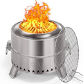 Ciays Smokeless Fire Pit 21 Inch Portable Wood Burning Firepit for Camping &amp Backyard Outdoor Fire Pit with Patented Technology Steel Grill Rack Fire Poker &amp Carry Bag Easy Setup