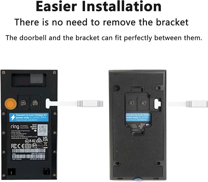 3W Solar Panel with Built-in 4000mAh Battery Micro-USB Port IP65 13.2ft Charging Cable Perfect Compatibility with Ring Video Doorbell (2nd Generation-2020 Release) no Need to Remove Stand