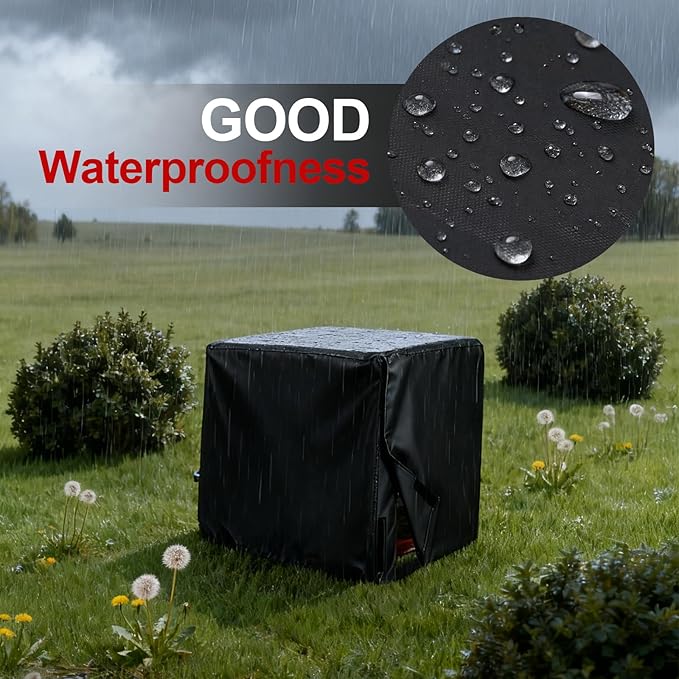 Heavy Duty 600D/900D Polyester Generator Cover Waterproof Windproof UV Resistant for Most 5000-10000W Portable Generators Universal Outdoor Storage Protection (32x24x24 Inches)