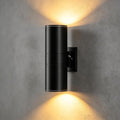 VINYAO Modern Cylinder Wall Lights 11.8 Up and Down Lights Matte BlackDusk to DawnOutdoor Wall LightWaterproofPorch Light Outdoor Light for PatioGarageDoorway