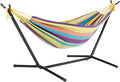 Bliss Hammocks 60'' Wide Hammock &amp Built-in Stand w/Carrying Case &amp Hanging Hardware Indoor Outdoor Poolside Patio Backyard Heavy Duty Strong &amp Durable 400 Lbs Capacity (BHST-401-CS)