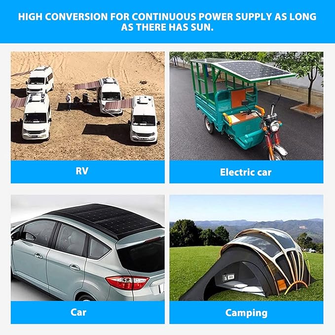 100W 18V Solar Battery Trickle Charger Maintainer Portable USB Controller Monocrystalline Panel Charging Kit Solar Panel Trickle Charging Kit for Car Automotive