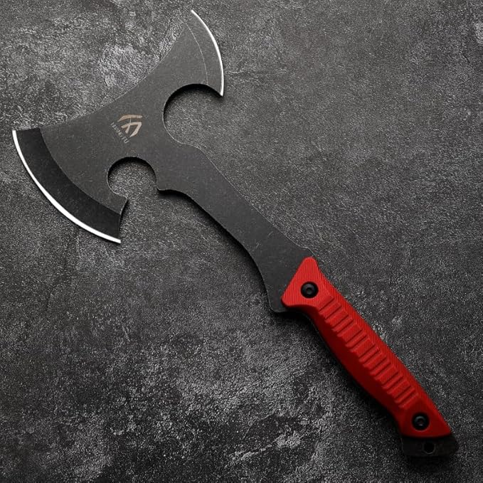 6PC Camping Axe Folding Survival Axe Outdoor Adventure Tactical Camping Axe (Black)
