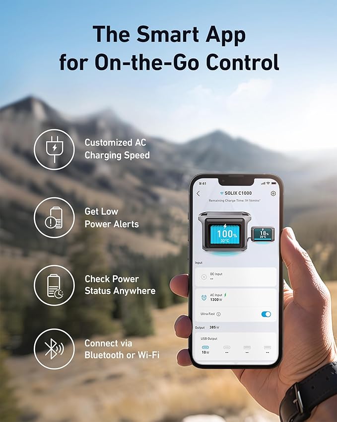 Anker SOLIX BP1000 Expansion Battery (1056Wh) LiFePO4 Batteries with 10-Year Lifespan 1056Wh Extra Battery SOLIX C1000