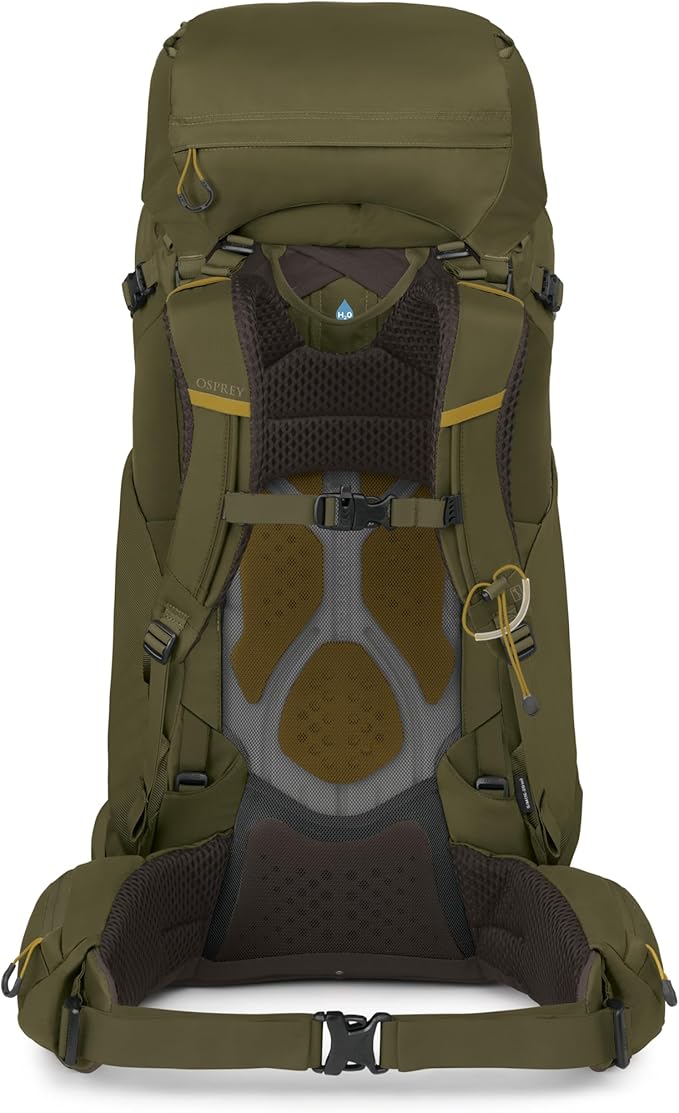 Osprey Kestrel 58L Men's Backpacking Backpack - Hiking &amp Camping Bag with Waterproof Raincover Moss Green Large/X-Large