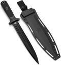 ODENWOLF W-Catcher Fixed Blade Knife with Sheath - Large Hunting-Knife made of D2 steel - Big Fixed Blade Knives with Non-Slip TPE Handle - Full Tang Survivalknife for Outdoor Activities