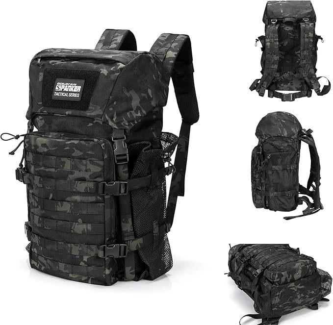EXCELLENT ELITE SPANKER 40L Camping Hiking Backpack for Men and Women Tactical Military Backpack Large Rucksack for Outdoor Activities Travel Backpacking(MCB)