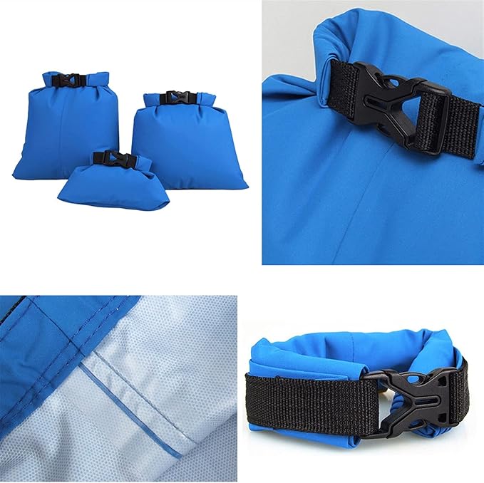 Kayak 3PCS Ultralight Drifting Boating Kayaking Swimming Waterproof Dry Bag Camping Rafting Folding Storage Bag (Color : Orange)