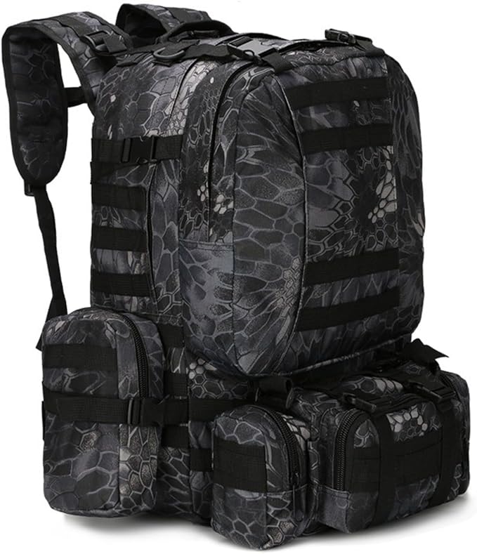 Outdoor Oxford cloth backpack hiking tactical bag hiking combo backpack men's camping travel bag