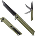 REMETTE Pocket Knife GD22K Flipper Open D2 Steel Tanto Folding knife with Durable G10 HandleMen Women Everyday Carry EDC KnifeSharp Camping Hiking Daily Work Knives