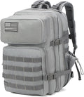 Military Tactical Backpack for Men and Women 45L Large Rucksack Army 3 Day Assault Pack Molle Backpacks (Grey)