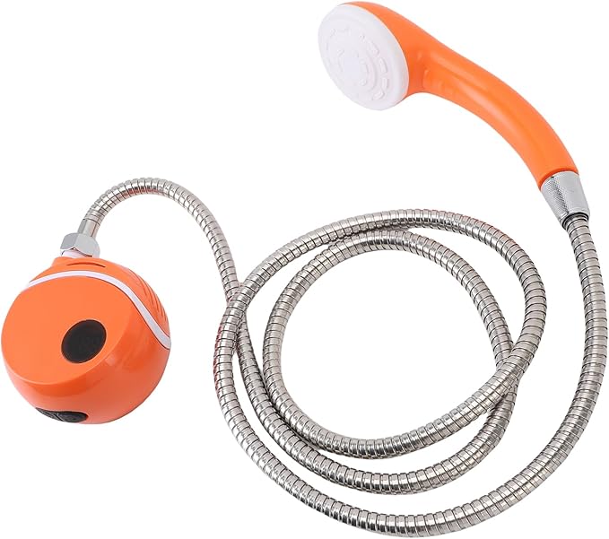Fafeicy Portable Camping Shower Rechargeable 2200mAh Battery Shower Pump System with 1.8m Hose for Outdoor Travel Car Washing Pet Bath
