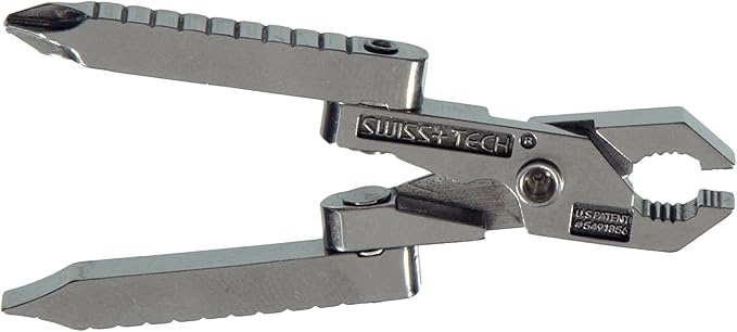 SWISS+TECH ST50022 Stainless Steel 6-in-1 Key Chain Multi Tool Polished Finish (Single Pack)