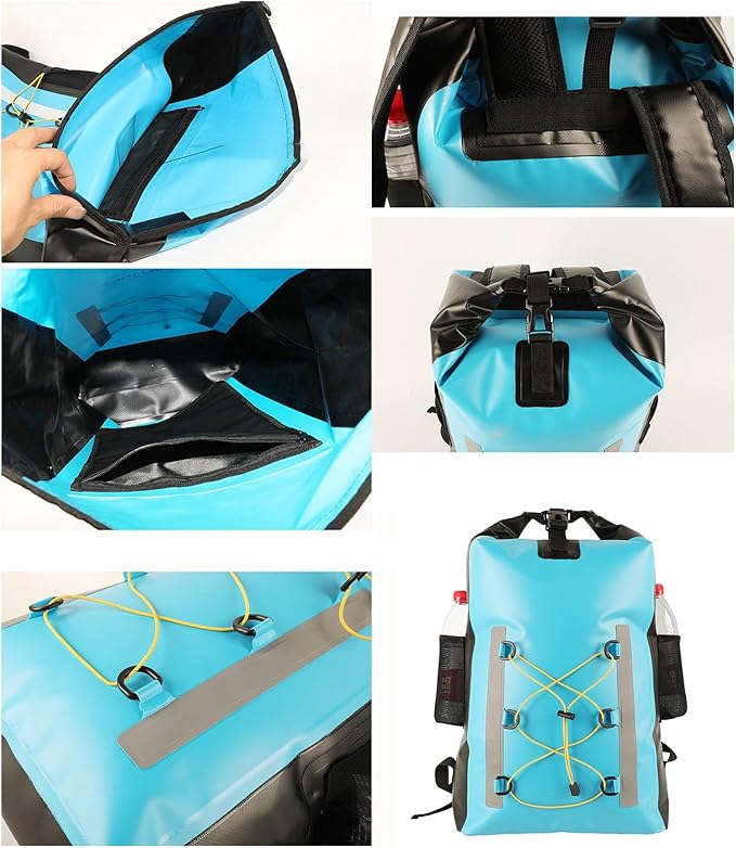 Dry Backpack Water Proof Floating 30L Water Proof Backpack with Side Bag Dry Bag Water Proof Bag for Kayaking Boating
