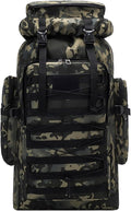 80L Outdoor Camping Backpack for Men Women Large Capacity Polyester Tactical Rucksack Hiking Travel Duffel Bags (A/Multicolor)
