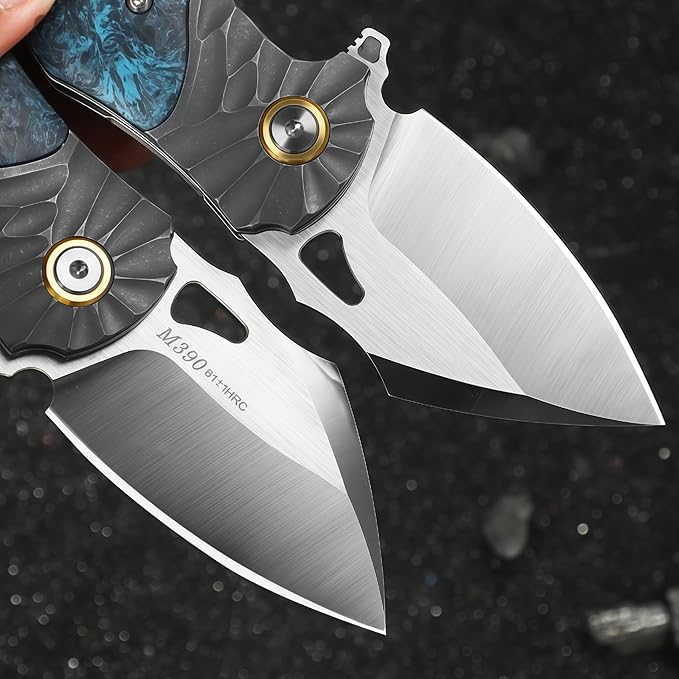 Pocket Knife Hunting Knives &amp Tools Knifes HRC 60 Hand-Carved Vegetable-Tanned Leather Sheath Folding Knife Lightweight Outdoor Knife for Backpacking
