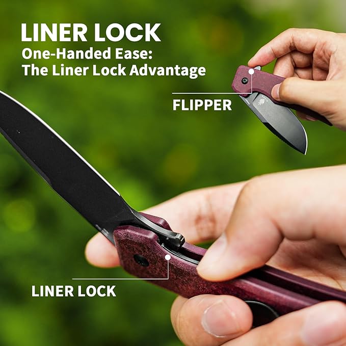 Kizer Nice Guy Pocket Folding Knife 2.84 Nitro V Blade Lightweight Sharp Camping and Hiking Tool Comfort Richlite Handle Liner Lock Flipper V3011A4