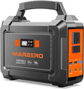 MARBERO Portable Power Station 100W Camping Solar Generator 162.8Wh Power Bank with AC Outlet 110V with Multi-Output LED Flashlights for CPAP Home Camping Hurricane Emergency