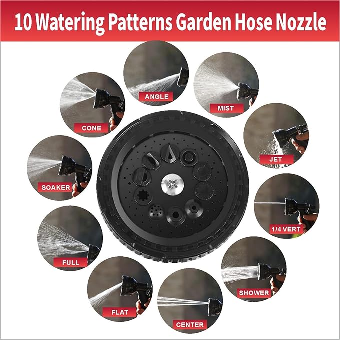 Portable Camping Shower 5L Portable Shower with 10 Modes Sprayer Head and 9.84ft Hose for Garden Picnic Hiking Beach Car CleaningCamping