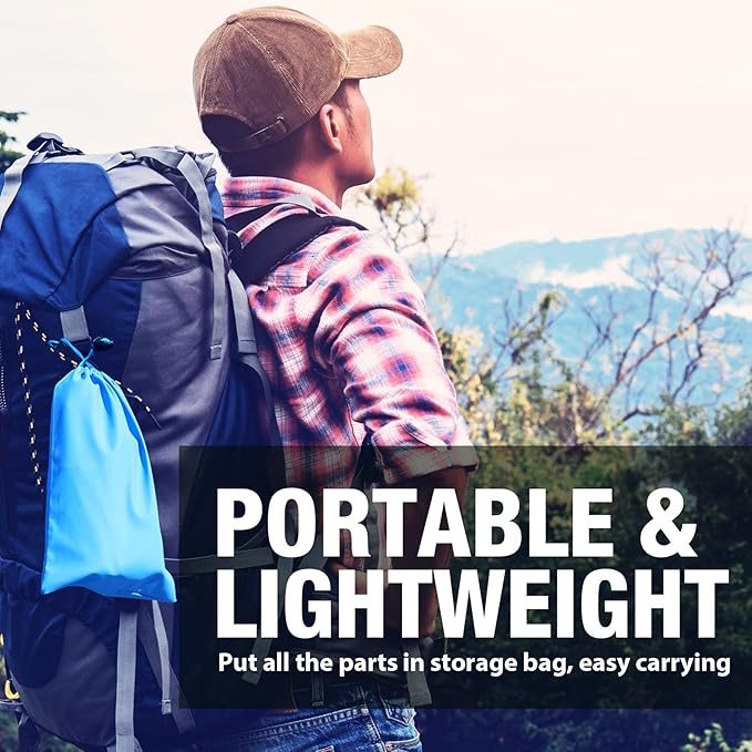 SimPure Gravity Water Filter Portable Gravity-Fed Water Purifier with 3L Bag Tree Strap BPA Free Survival Gear and Equipment for Camping Hiking Emergency Preparedness