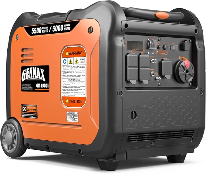 GENMAX GeneratorEPA Compliant Eco-Mode Feature Ultra Lightweight for Backup Home Use &amp Camping